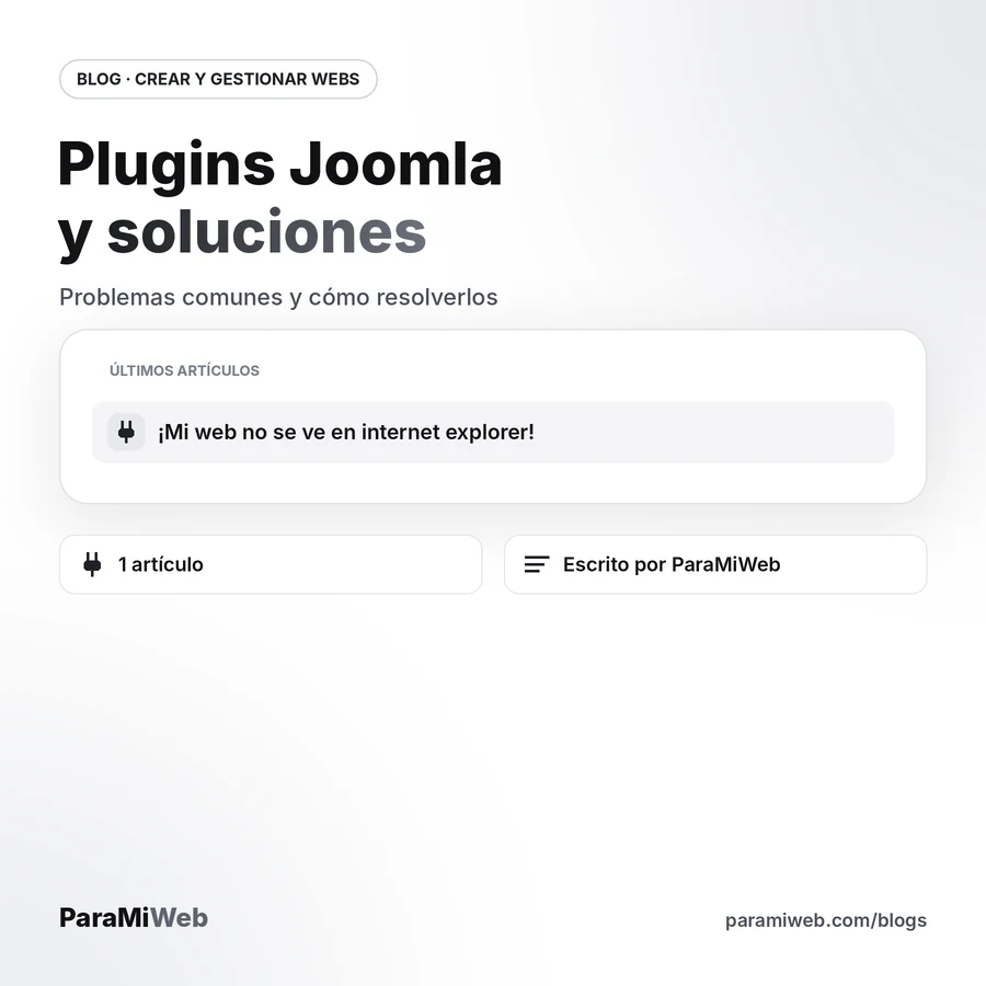 Plugins Joomla