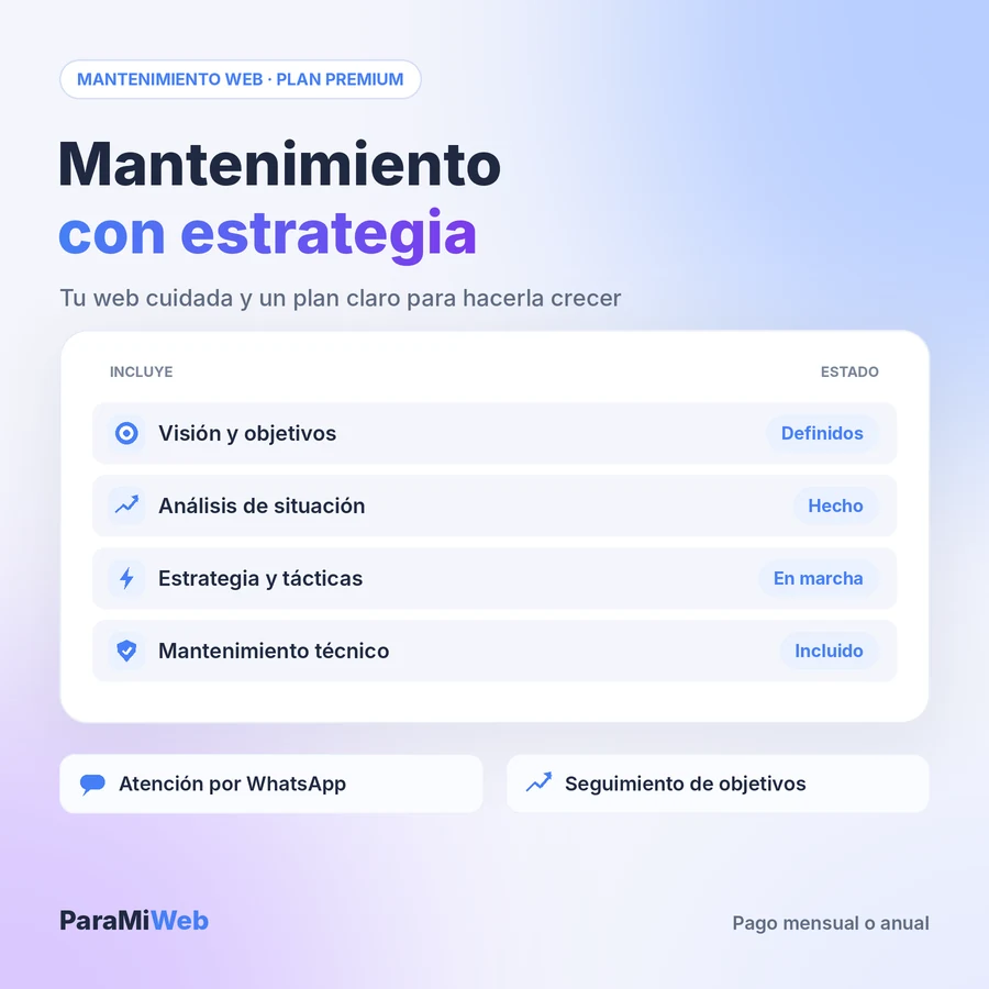 Mantenimiento web Premium