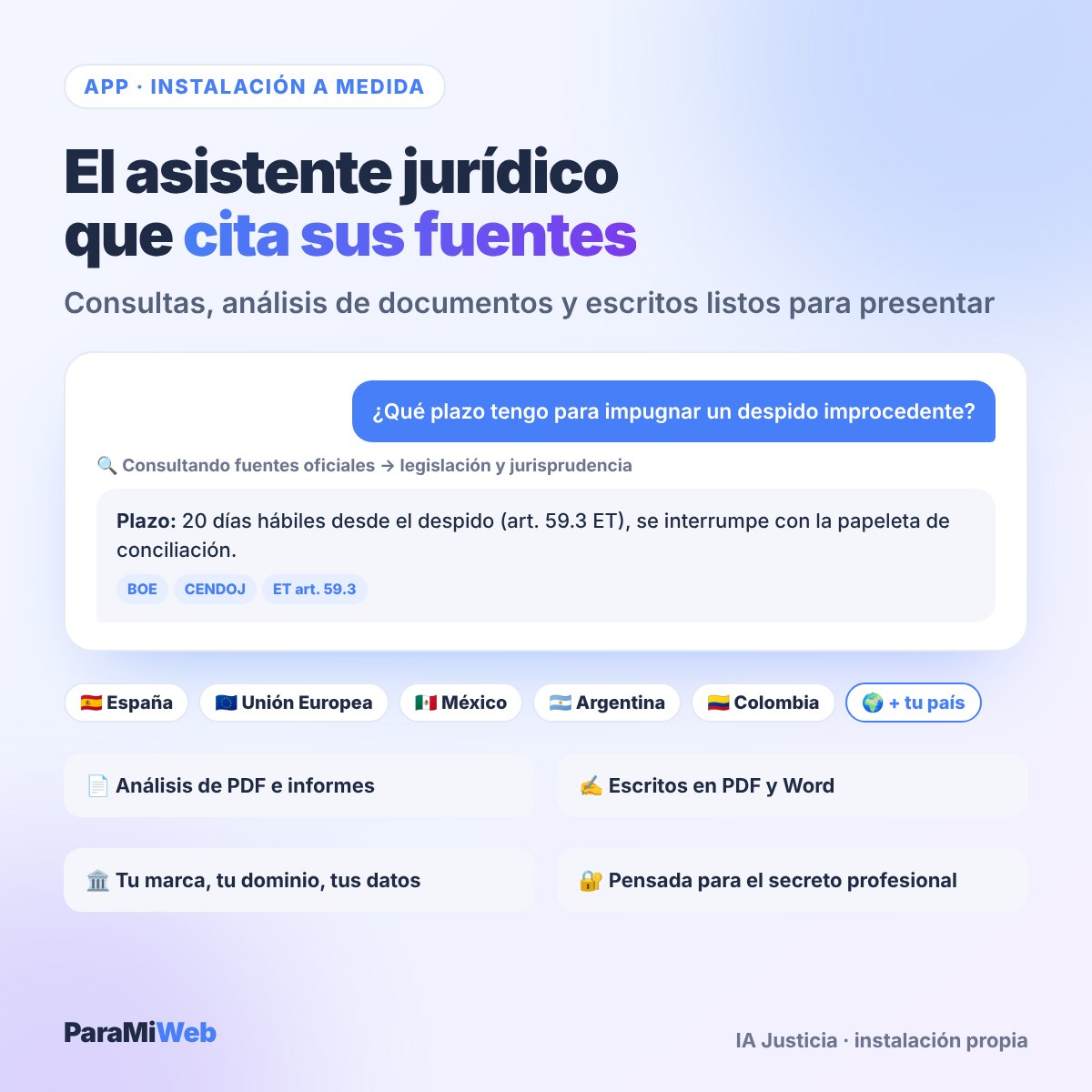 IA Justicia asistente jurídico