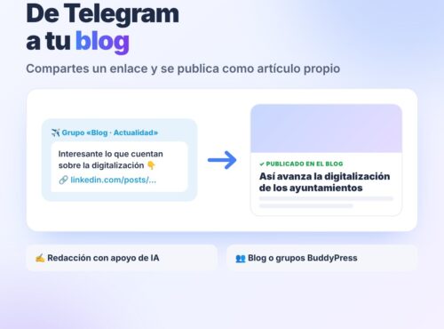 Plugin Telegram a WordPress: un enlace compartido en Telegram se convierte en artículo del blog